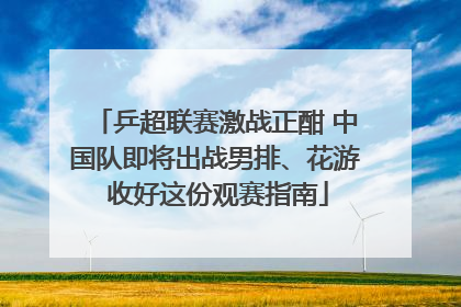 乒超联赛激战正酣 中国队即将出战男排、花游 收好这份观赛指南