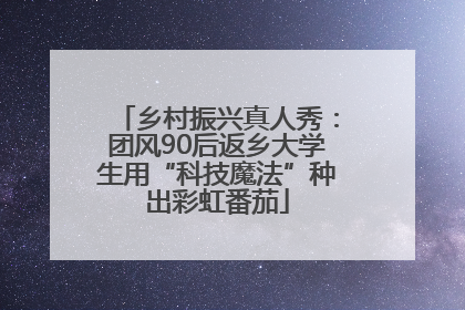 乡村振兴真人秀：团风90后返乡大学生用“科技魔法”种出彩虹番茄