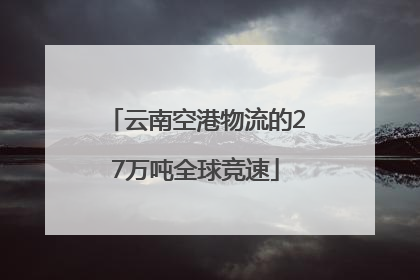 云南空港物流的27万吨全球竞速