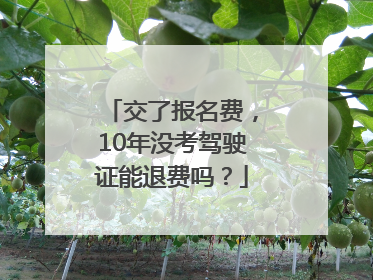 交了报名费，10年没考驾驶证能退费吗？