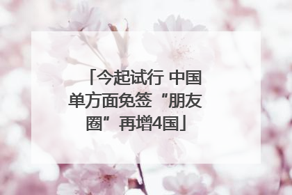 今起试行 中国单方面免签“朋友圈”再增4国