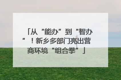 从“能办”到“智办”！新乡多部门亮出营商环境“组合拳”