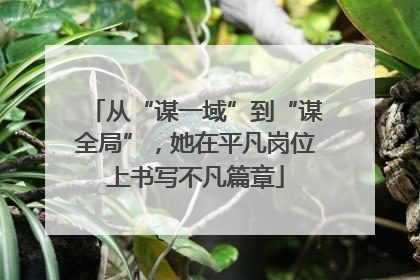 从“谋一域”到“谋全局”，她在平凡岗位上书写不凡篇章