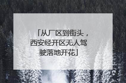 从厂区到街头，西安经开区无人驾驶落地开花