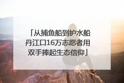 从捕鱼船到护水船 丹江口16万志愿者用双手捧起生态信仰