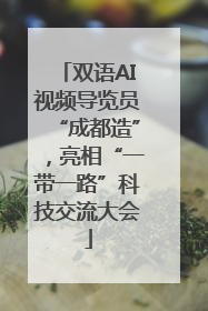双语AI视频导览员“成都造”，亮相“一带一路”科技交流大会