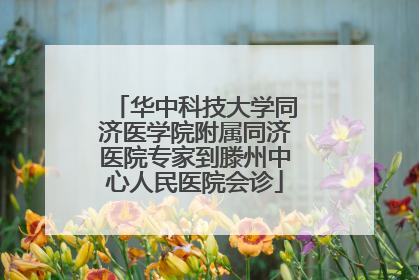 华中科技大学同济医学院附属同济医院专家到滕州中心人民医院会诊