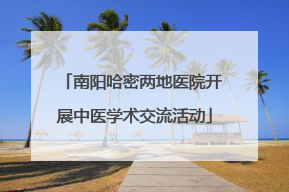 南阳哈密两地医院开展中医学术交流活动