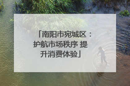 南阳市宛城区：护航市场秩序 提升消费体验