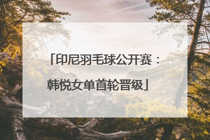 印尼羽毛球公开赛：韩悦女单首轮晋级