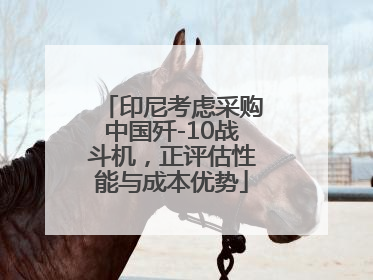 印尼考虑采购中国歼-10战斗机，正评估性能与成本优势