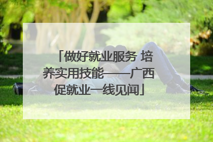 做好就业服务 培养实用技能——广西促就业一线见闻