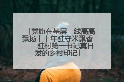 党旗在基层一线高高飘扬丨十年驻守米飘香——驻村第一书记莫日发的乡村印记