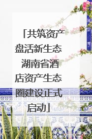 共筑资产盘活新生态 湖南省酒店资产生态圈建设正式启动