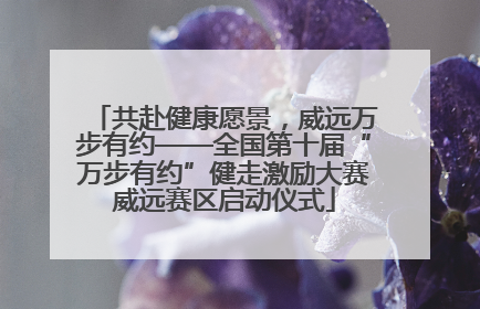 共赴健康愿景，威远万步有约——全国第十届“万步有约”健走激励大赛威远赛区启动仪式