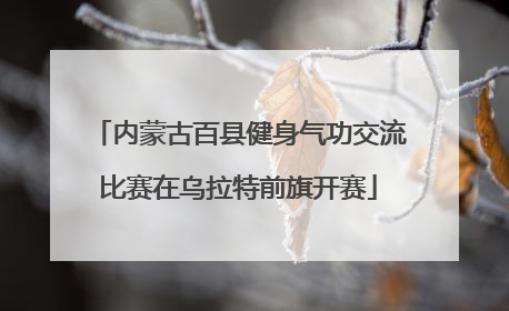 内蒙古百县健身气功交流比赛在乌拉特前旗开赛