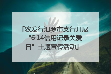 农发行汨罗市支行开展“6·14信用记录关爱日”主题宣传活动