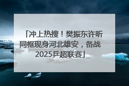 冲上热搜！樊振东许昕同框现身河北雄安，备战2025乒超联赛