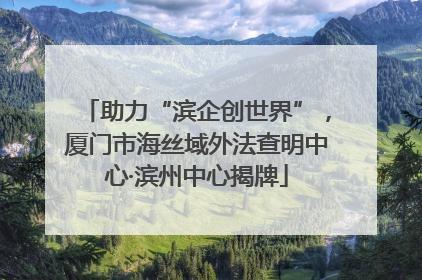 助力“滨企创世界”，厦门市海丝域外法查明中心·滨州中心揭牌