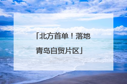北方首单！落地青岛自贸片区