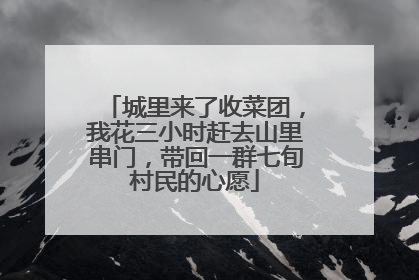 城里来了收菜团，我花三小时赶去山里串门，带回一群七旬村民的心愿