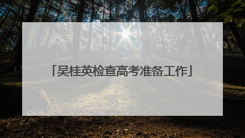 吴桂英检查高考准备工作