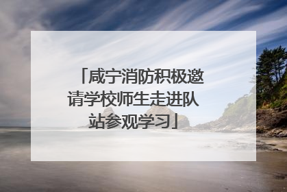 咸宁消防积极邀请学校师生走进队站参观学习