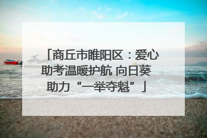 商丘市睢阳区：爱心助考温暖护航 向日葵助力“一举夺魁”