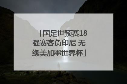 国足世预赛18强赛客负印尼 无缘美加墨世界杯