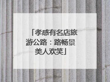 孝感有名店旅游公路：路畅景美人欢笑