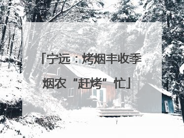 宁远：烤烟丰收季 烟农“赶烤”忙
