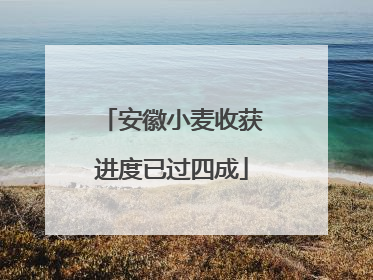 安徽小麦收获进度已过四成