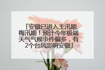安徽已进入主汛期、梅汛期！预计今年极端天气气候事件偏多，有2个台风影响安徽