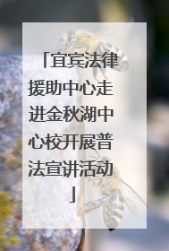 宜宾法律援助中心走进金秋湖中心校开展普法宣讲活动