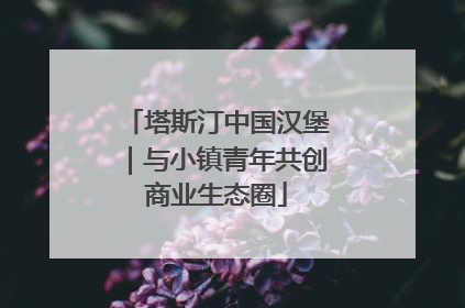 塔斯汀中国汉堡｜与小镇青年共创商业生态圈