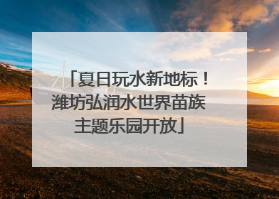 夏日玩水新地标！潍坊弘润水世界苗族主题乐园开放