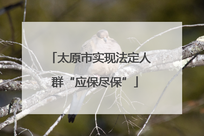 太原市实现法定人群“应保尽保”