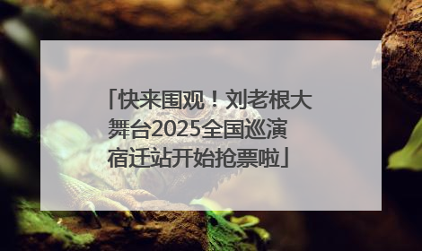 快来围观！刘老根大舞台2025全国巡演宿迁站开始抢票啦