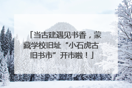 当古建遇见书香，蒙藏学校旧址“小石虎古旧书市”开市啦！