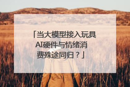 当大模型接入玩具 AI硬件与情绪消费殊途同归？