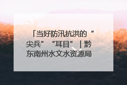 当好防汛抗洪的“尖兵”“耳目”｜黔东南州水文水资源局全员出动为此轮强降雨做好测报工作