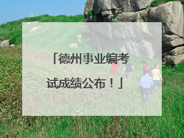 德州事业编考试成绩公布！