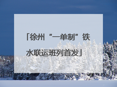 徐州“一单制”铁水联运班列首发