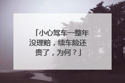小心驾车一整年没理赔，续车险还贵了，为何？
