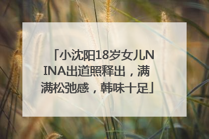 小沈阳18岁女儿NINA出道照释出，满满松弛感，韩味十足