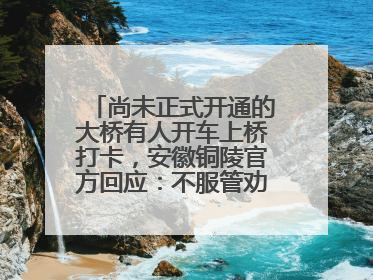 尚未正式开通的大桥有人开车上桥打卡，安徽铜陵官方回应：不服管劝擅自进入，已采取措施