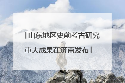 山东地区史前考古研究重大成果在济南发布