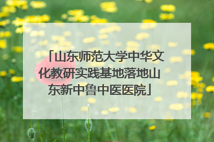山东师范大学中华文化教研实践基地落地山东新中鲁中医医院