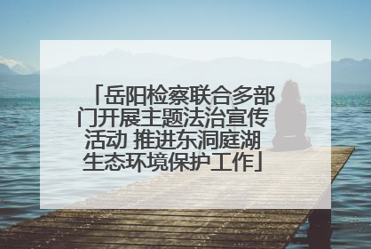 岳阳检察联合多部门开展主题法治宣传活动 推进东洞庭湖生态环境保护工作