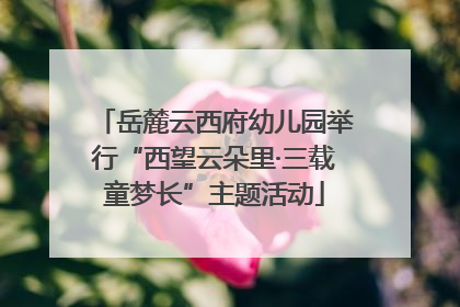 岳麓云西府幼儿园举行“西望云朵里·三载童梦长”主题活动